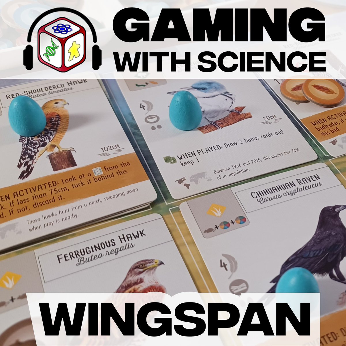 The Gaming with Science Podcast (@gamewithsci_pod) on Twitter photo Gaming with Science discusses Wingspan from Stonemaier Games. Wingspan is Bird Facts: the game. Does this engine builder based on North American birds line up with real world ecology? gamingwithscience.net Gaming with Science discusses Wingspan from Stonemaier Games. Wingspan is Bird Facts: the game. Does this engine builder based on North American birds line up with real world ecology? gamingwithscience.net
