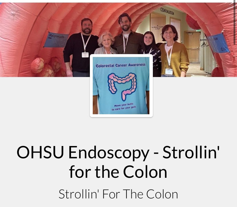 Don’t want #ColorectalCancerAwarenessMonth to end? Neither do we. Join us at the @ColonCancerCoal 5k Run/Walk on Aug 3rd. Come support our team #StrollinForTheColon! 🔗 👇 donate.coloncancercoalition.org/portland/strol…