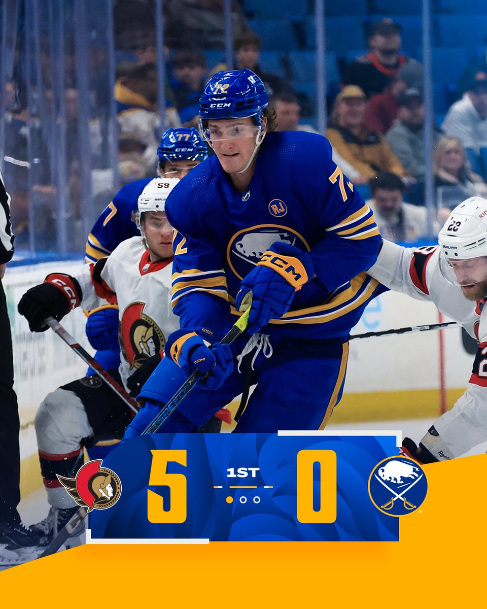 BuffaloSabres's tweet photo. The update after one. https://t.co/4Q77K78tSo