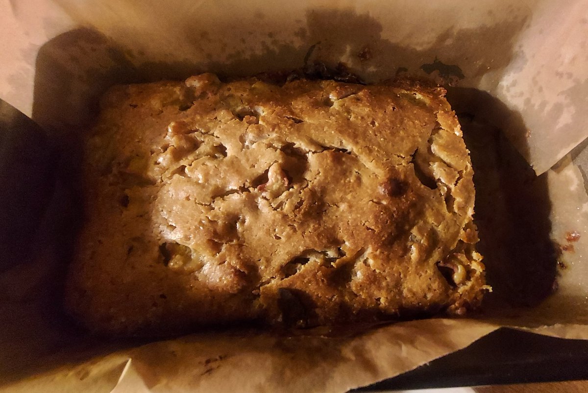 Rhubarb & ginger cake baked for elevenses tomorrow. The first harvest of the Timperley Early rhubarb this year & gosh does it taste good. Had to try a slice just to check it passed muster. Mmmmmm.
