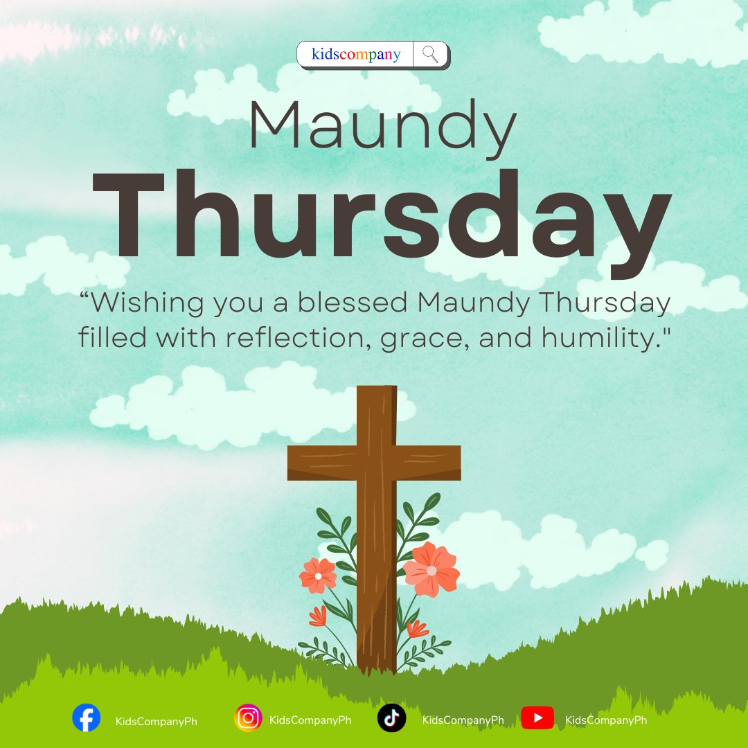 KidsCompanyPH's tweet photo. May your Maundy Thursday be filled with blessings of faith, hope, and love! ❤️

#KidsCompanyPH #MaundyThursday https://t.co/qPF1f46fu3