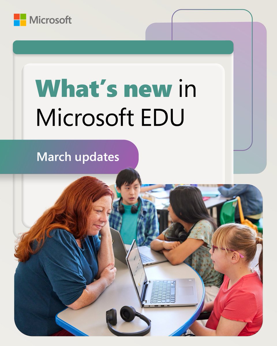 🚨Get the updates 🚨 From Learning Accelerators to #AI advancements, stay updated on important Microsoft Education news: msft.it/6012csUYw