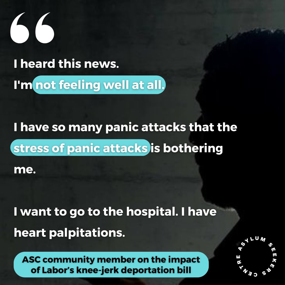 Labor's deportation bill may have stalled in the Senate but the ramifications of ramming through knee-jerk, punitive legislation are deeply felt by people seeking asylum. One community member contacted the ASC in despair over news of the bill and what it would mean for them.