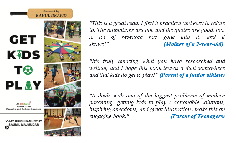 My book 'Get Kids To Play' was released last week. It's been overwhelming (in a good way) for my co-author @saumilmajmudar and me to receive initial reactions. Grateful to Parents and School Leaders for their support! To purchase the book, please visit GetKidsToPlay.com
