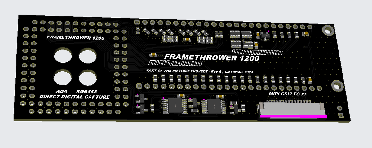 Second #pistorm A1200 video passthrough prototype. Fixed some things in the sync extraction circuit, and paid more attention to RF routing in the MIPI section. I hope this version is good enough for a release later 😃