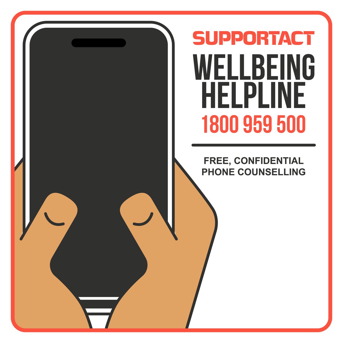 If you need support during the Easter break, a reminder that our Wellbeing Helpline is available to you to talk about anything from financial support, relationship challenges, career concerns and much more. Call free on 1800 959 500 or find out more here - bit.ly/3ZuP2Es