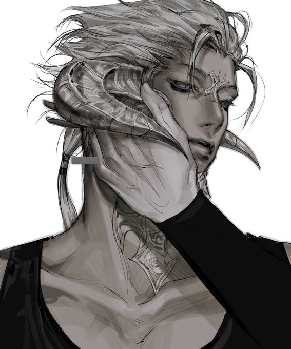 「au ra grey hair」 illustration images(Latest)