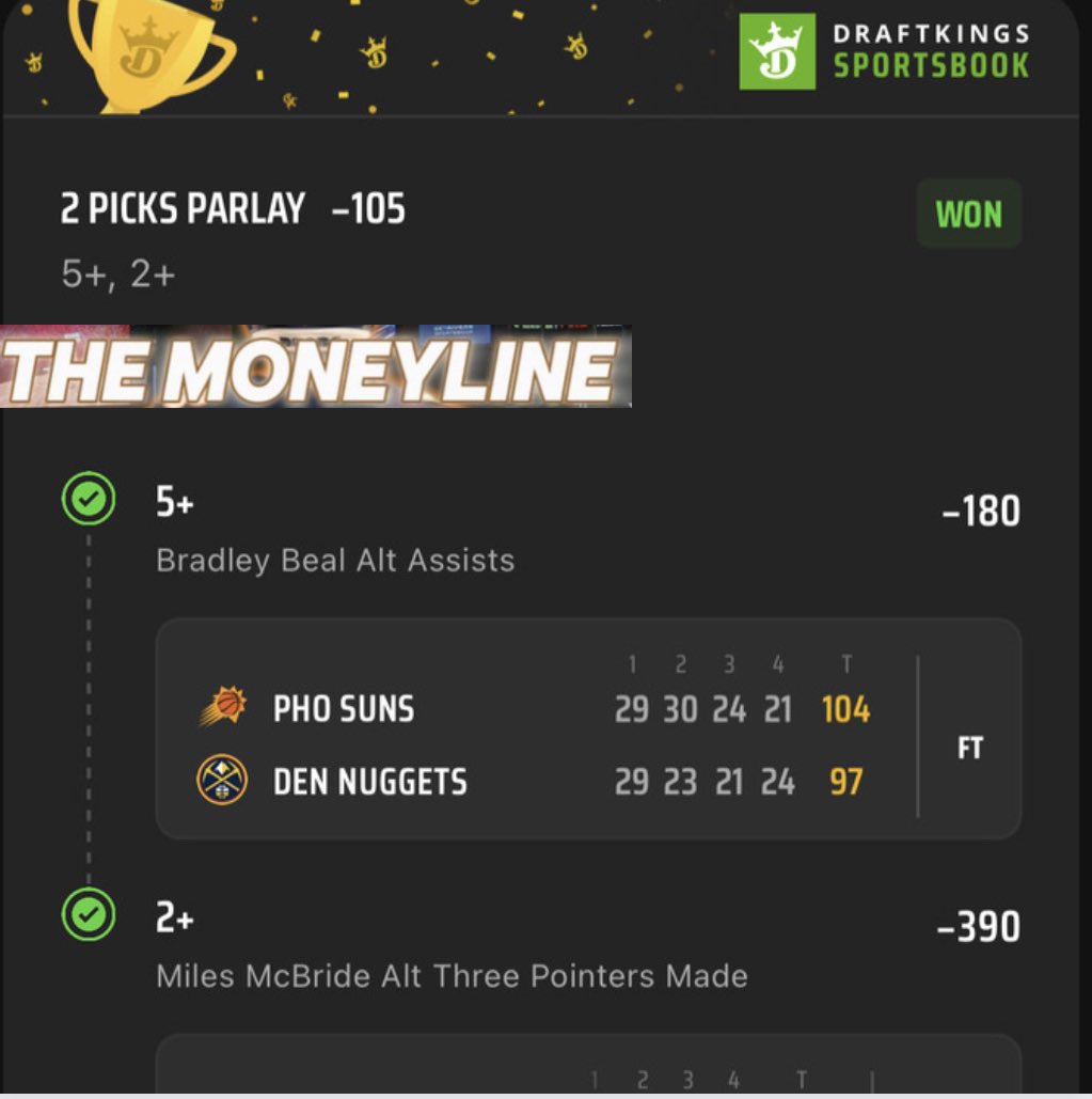 Some Winners from Tonight’s Discord, 

3/27: 3-2 (+.76u)

that 3 GREEN Days out the Last 4

Thursdays Plays are already Out & Today’s Free Play will be the Easiest Slip of the Week to 💰! 

#RunThePlay