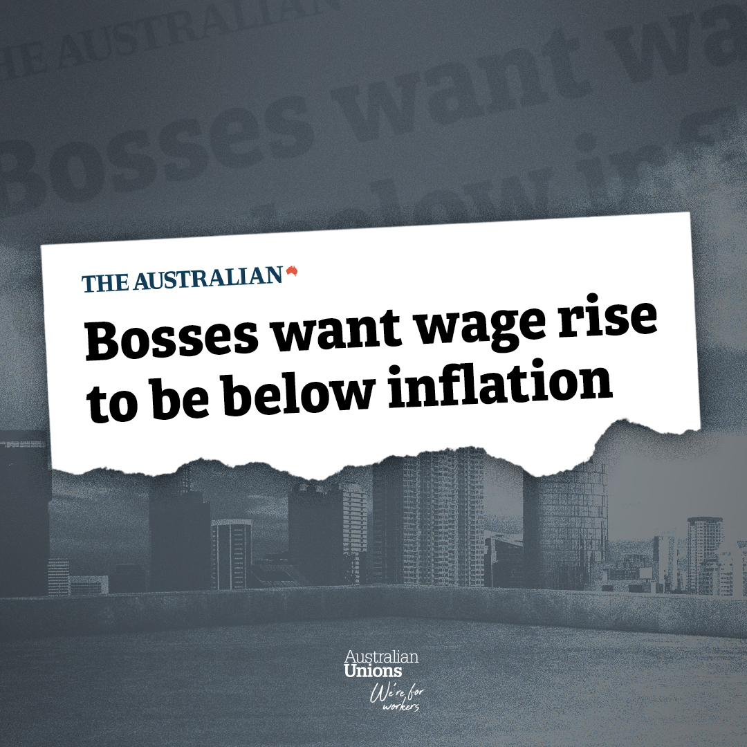 Is anyone surprised? Workers need a 5% increase to deal with the cost-of-living australianunions.org.au/campaigns/annu…