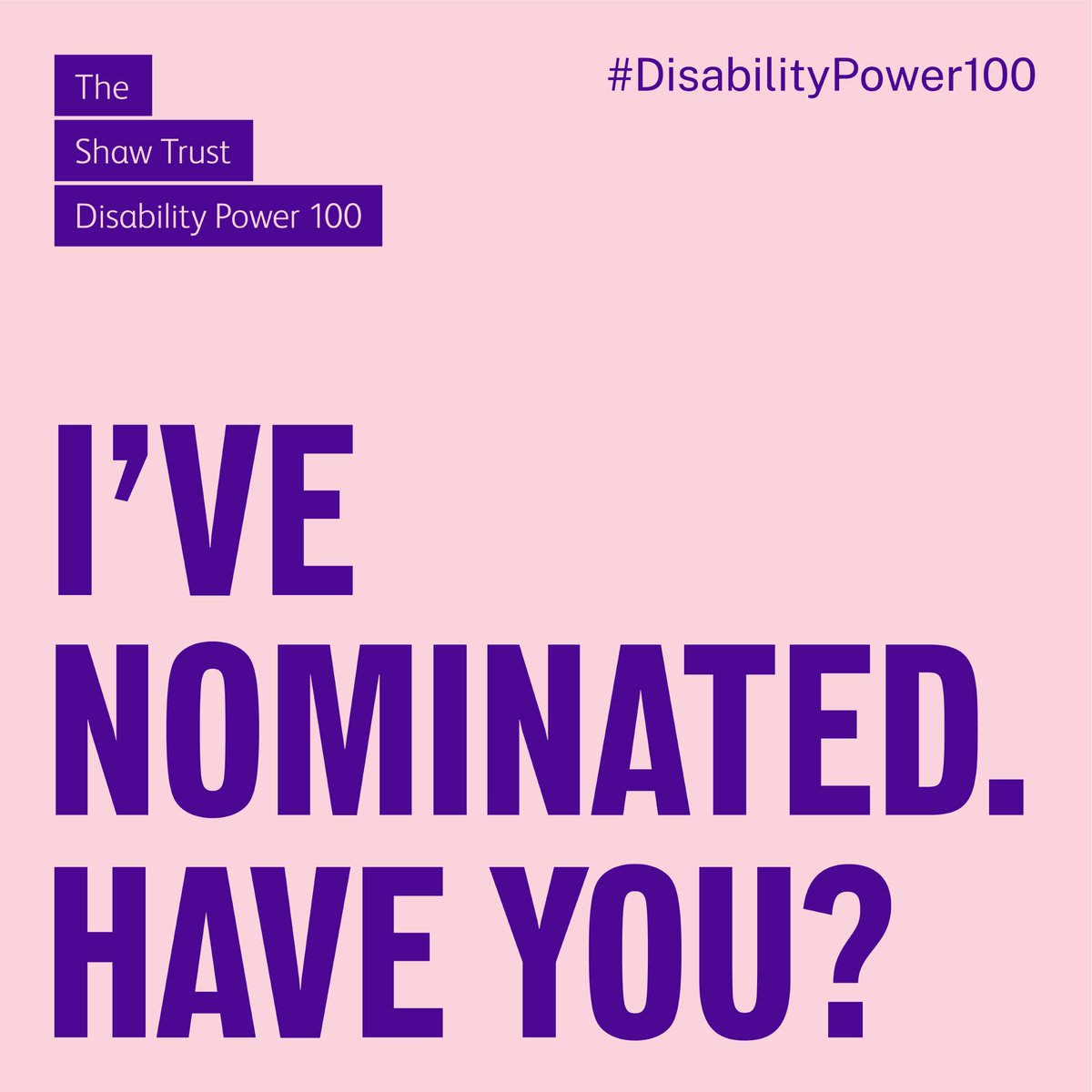 I know first hand the incredible innovation &amp; enterprise being created in our sector as a #DisabilityPower100 Judge I am really looking forward to seeing the incredible nominations this year. Closing date is Sunday 31st March  bit.ly/3HaX4Ko <a href="/ShawTrust/">Shaw Trust</a>
