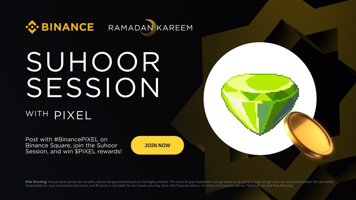 Join the Ramadan celebrations on @Binance Square with us! For a chance to receive your part of $1000 in $PIXEL, create a post on Binance Square using the hashtag #BinancePIXEL by 23:59 GST on March 29, 2024. Find our profile link in thread! And, the fun doesn't stop there!