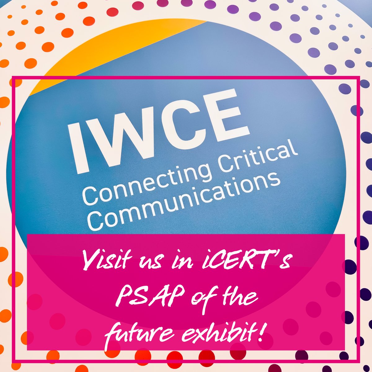 In Orlando for IWCE? Visit us at iCERT’s PSAP of the Future exhibit this week!

#pulsiam #IWCE