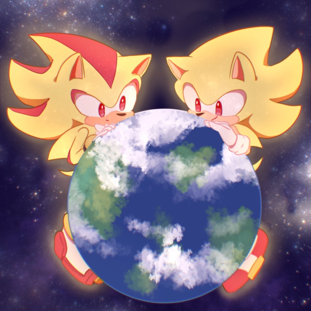 ソニック 「Guardian of the World#ソニかつ #SonicTheHedg」|まちも。のイラスト