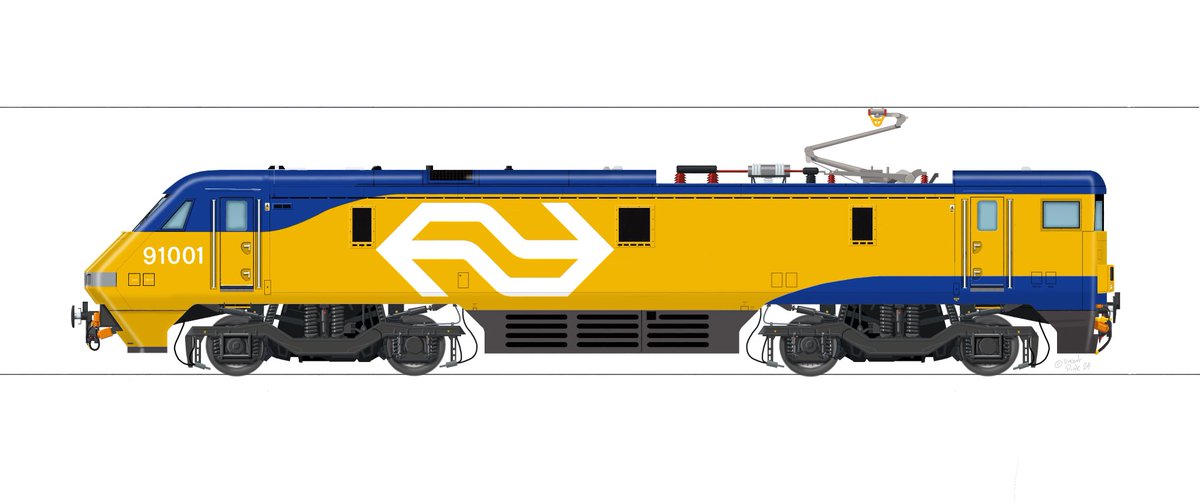 Here’s something that’ll put the cat amongst the pigeons. A large logo Class 91 - Dutch style. 💛💙

#Class91