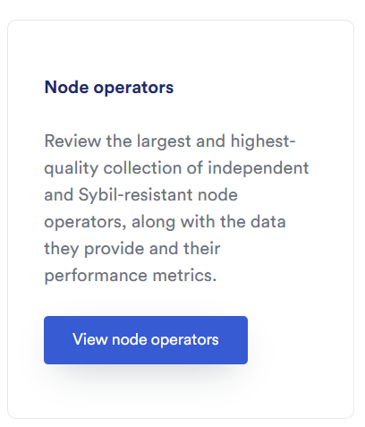 Hey <a href="/chainlink/">Chainlink</a>, just a heads up – your website links to a defunct URL. Maybe it's time for an update?
chain.link/data-feeds
Perhaps consider recommending #PRISM the only independent source providing insights into the NOPS securing the #Chainlink network!
prism.dextrac.com/operators/over…