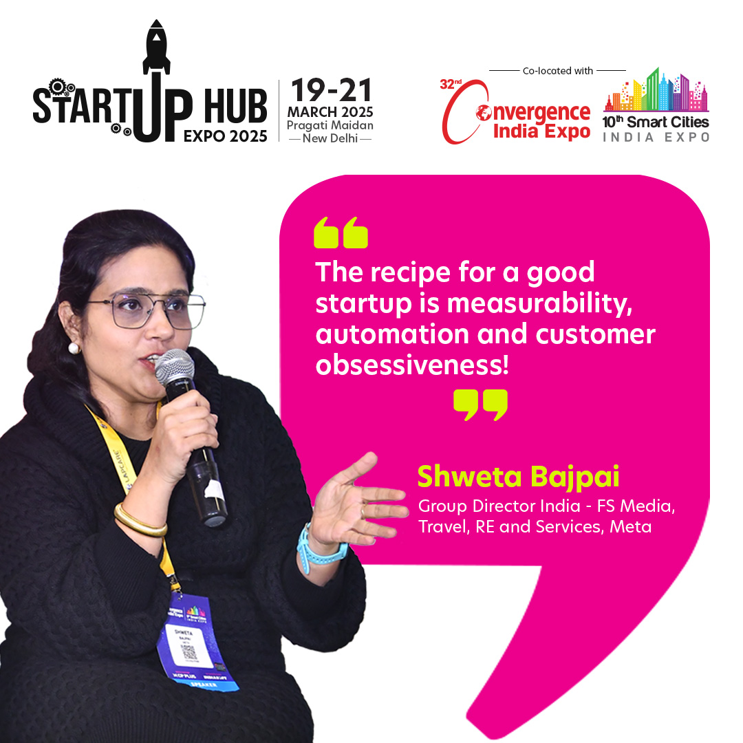 What's the perfect recipe of a successful #startup?

Watch the full conference session featuring Shweta Bajpai, @Meta youtu.be/kjpgTlcHMMg
 
Stay connected and follow @Startuphubexpo

#StartupHubExpo #indianstartups #startuptips #startupguide #techstartups #CI2025 #SCI2025