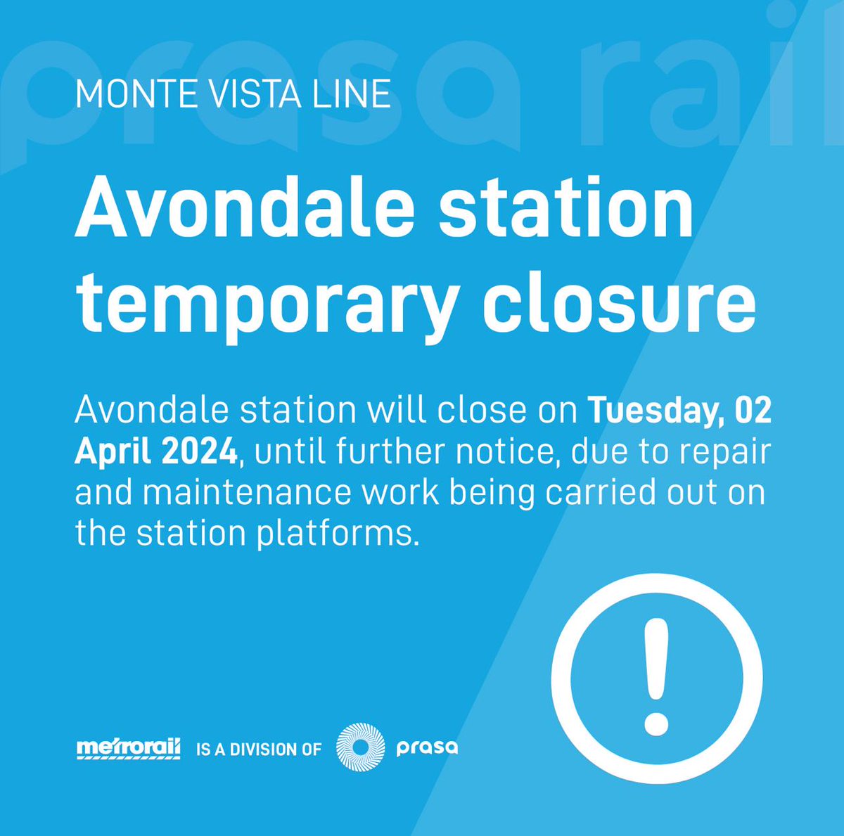 MetrorailWC's tweet photo. #MonteVistaLineCT 
Please take note: https://t.co/O1PMBICjnA