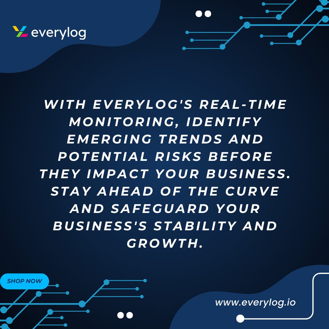 With Everylog's real-time monitoring, identify emerging trends and potential risks before they impact your business. Stay ahead of the curve and safeguard your business's stability and growth. #SaaS #BusinessGrowth #business #developer