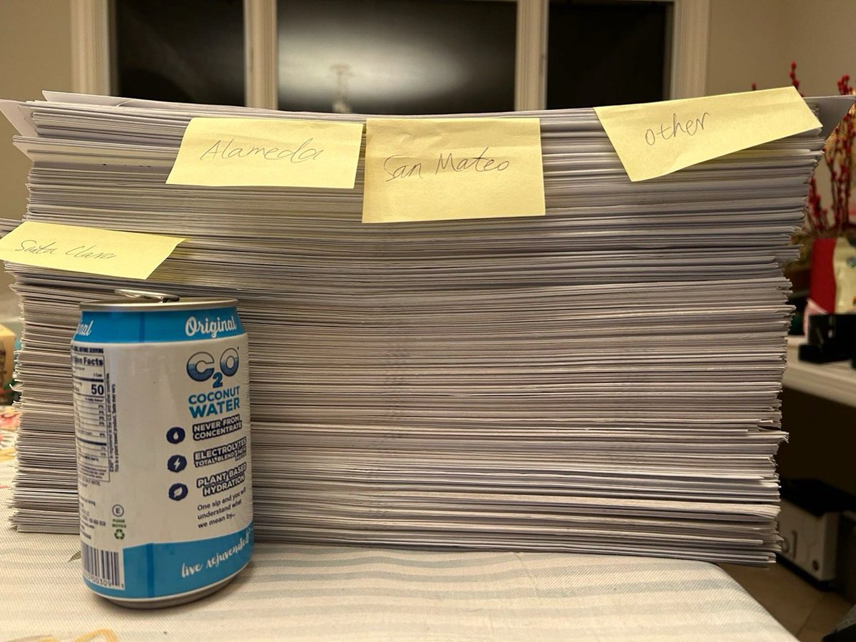 ECalifornians's tweet photo. I just sent the 2nd batch of collected #ReformProp47 signatures today.
And it includes 455 forms (2513 signatures) collected from 8 cities in the Bay Area by over 50 volunteers within three weeks.
The first three weeks were primarily spent collecting in Sunnyvale and Cupertino, with a total of 110 forms and 550 signatures.
In total, there were 565 forms (~3063 signatures) filled and returned, and we were delivered 600 blank forms in total. Very impressive, agree?
All thanks to our hard working volunteers from various cities in the bay area!
This act will for sure move to the November ballot!
@erfapac @svcaf2020
