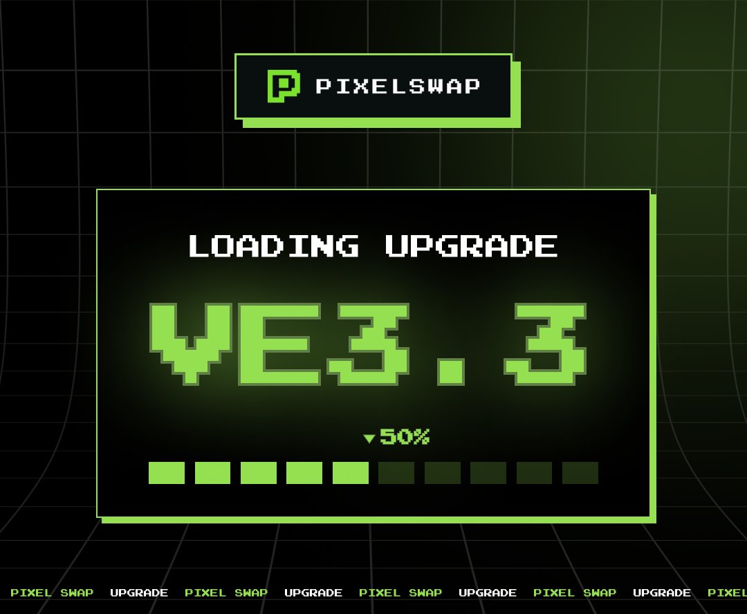 #PixelSwap is upgrading its system to a new level to provide users with the best possible experience and features. Per our plan, #PixelSwap will upgrade to Pixel v2.0 using Ve (3.3) technology. Following that, Pixel v3.0 will be introduced with the Perpetual DEX version. Are…
