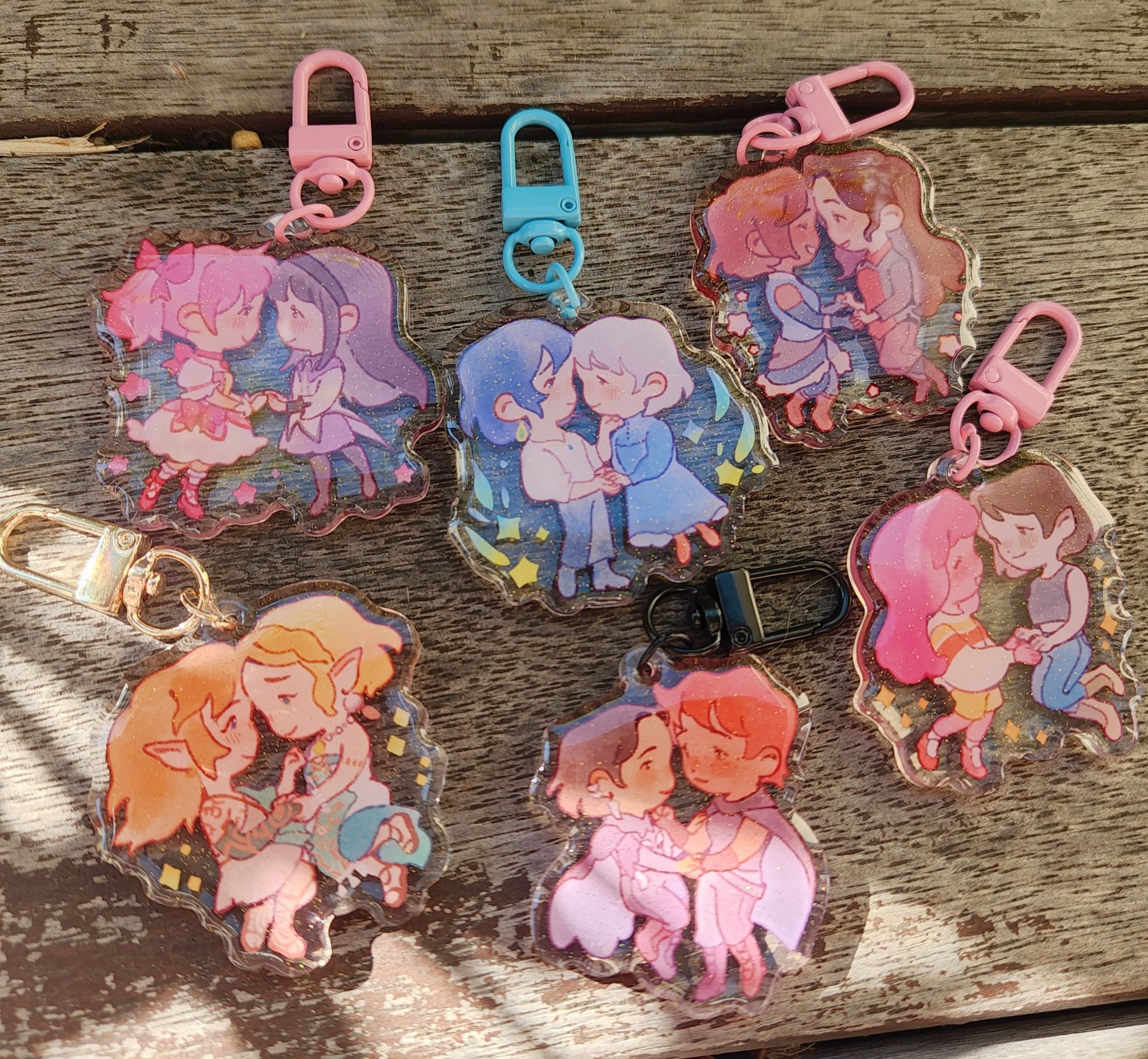 Glitter epoxy charms best sale
