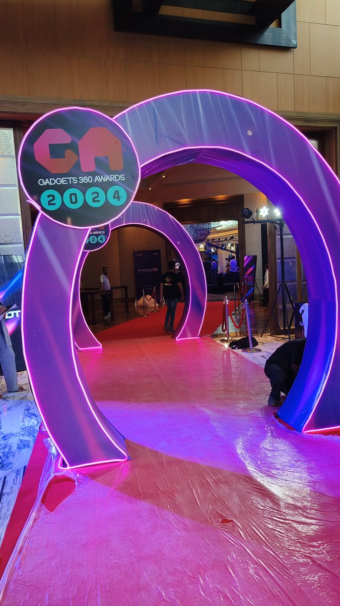 Final preparations before the big day starts #Gadgets360Awards