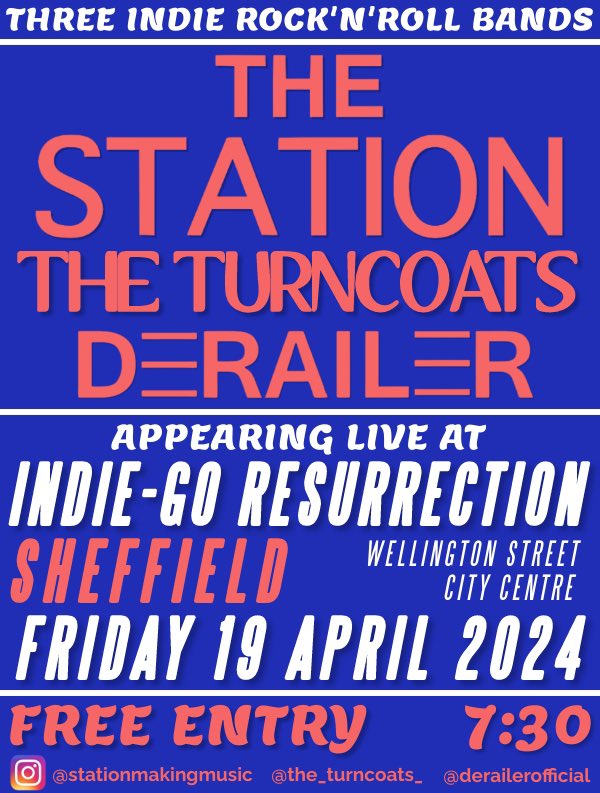 SHEFFIELD - Friday 19th April - Free Entry