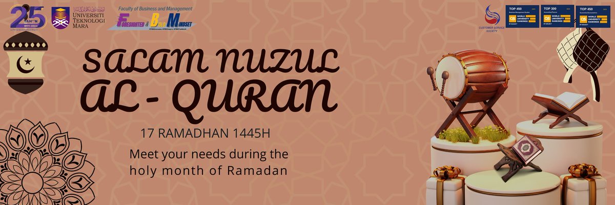 css_fbmuitm's tweet photo. Assalamualaikum WBT,
Salam Sejahtera,
Salam UiTM Di Hatiku,

Salam Nuzul Quran kepada semua pelajar daripada (CSS) UiTM Cawangan Selangor, Kampus Puncak Alam! Semoga kesempatan ini memberi kita inspirasi untuk mengaplikasikan nilai-nilai Al-Quran dalam setiap aspek kehidupan kita https://t.co/2SaPCOJ0Zs