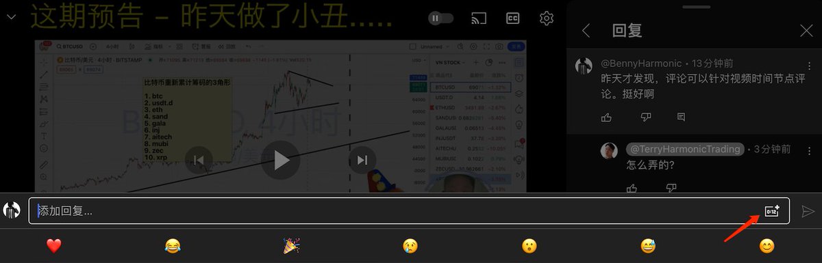 YouTube发现个好玩的功能，可以针对视频时间节点评论。
下回老铁搞怪的时间节点我就评论一下...哈哈哈哈
<a href="/terryharmonic/">TerryHarmonicTrading (睡不醒的老铁)</a>