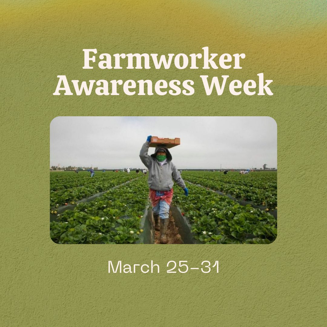 This week during #farmworkerawarenessweek we celebrate the strength and resilience of California's farmwokers! Let's raise awareness & appreciation for their invaluable contributions and commit to continuing the fight for these #essentialworkers civil and human rights!