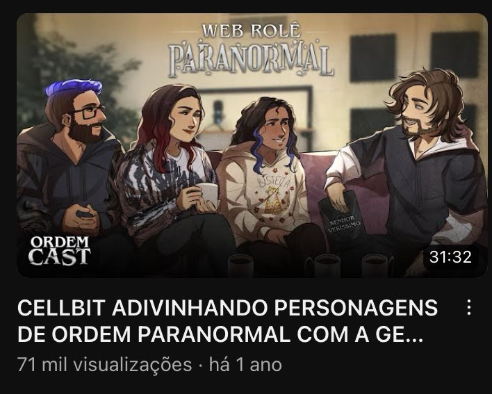 Eu tenho que chambear mas eu tô vendo vídeo do ordem cast😔