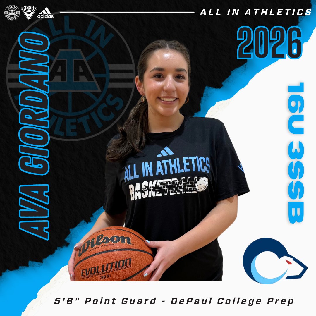 Another great addition to our #ALLIN 16U #3SSB roster is Ava Giordano of <a href="/DePaulPrepWBB/">DePaul Prep WBB</a> 

This 2026 plays hard every time she steps on the floor and does all the little things! Energy. Effort. Toughness. Communication. Hustle. 

We are excited to have her! Welcome Ava!!!