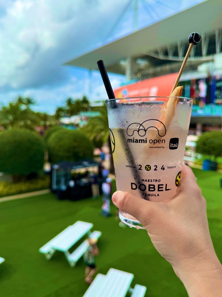 Cheers to celebrating another year of mastery on and off the court with <a href="/dobeltequila/">Maestro Dobel</a> Ace Palomas at the <a href="/MiamiOpen/">Miami Open</a>! 🎾🍹