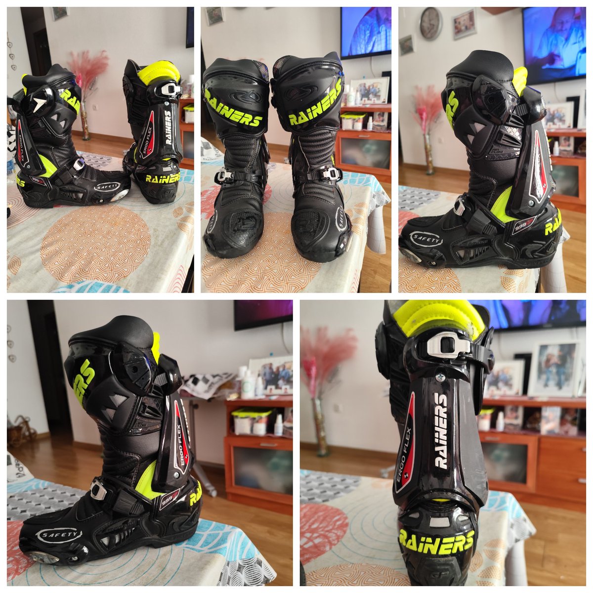 Rt. Se venden botas rainers 999,N° 41 en perfectas condiciones como veis en las fotos están como nuevas se venden por que se le he quedado pequeña y son las  botas de repuesto q se lleva por si pasa algo en circuito con las otras y necesita otras por eso están tan nuevas