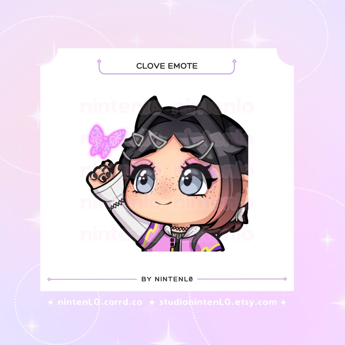 💜 clove emote raffle! 💜

i'm giving away three of these clove emotes FOR FREE!
🦋 how to enter: like, follow, and repost
🦋 winner chosen in the next 48 hours