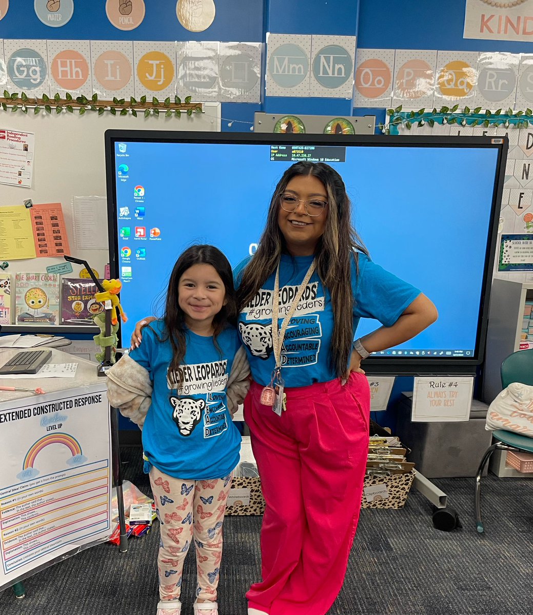 This sweet girl has been asking to match for weeks now and today we finally did! #relationshipsbeforerigor