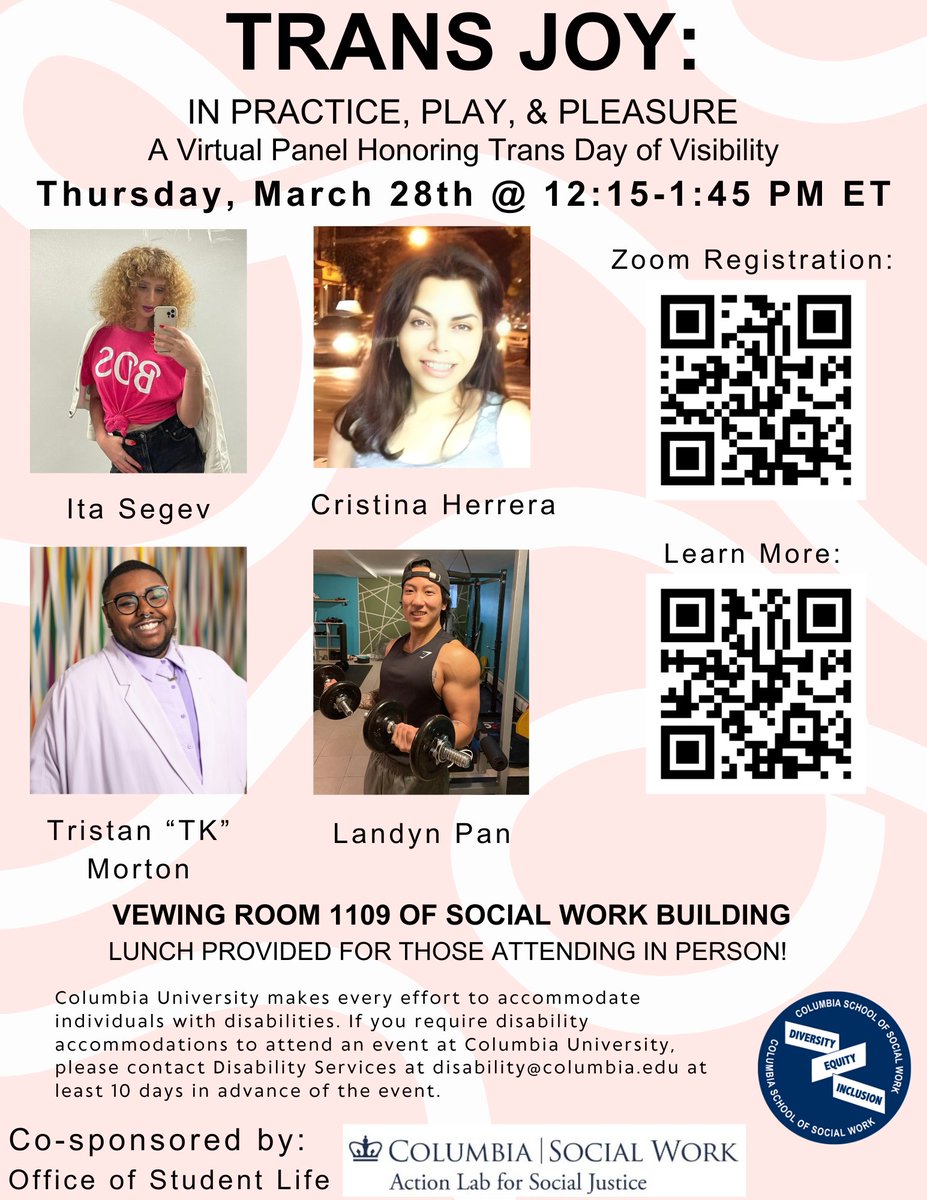 Organizing a trans day of visibility panel for my school tomorrow on trans joy and it has been so exhausting 

That being said, lmk if u want the zoom. Would love for it to be worth it

(53 rsvps says it will be)

#transdayofvisibility #transjoy