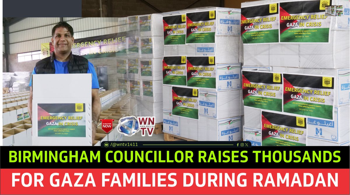 A Birmingham councillor has raised over £17,000 in just over two weeks, to send emergency aid to Gaza via Egypt, where he’s been helping prepare food packs for Palestinian refugees....Read More: wntv.co.uk/birmingham-cou… @BhamCityCouncil @ISRA_UK @CllrMajid @BrumLeader @palestine