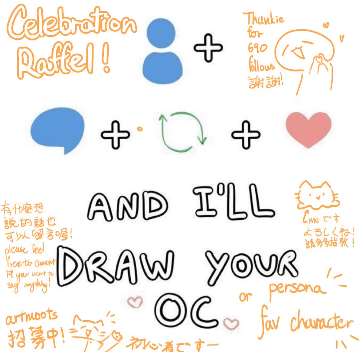 takofeesh's tweet photo. Thank you guys‼️  I promise I'll do as many of them as I can (๑•̀ㅁ•́ฅ)❗️ #artmoots #raffle https://t.co/Ii0vUQPLY2