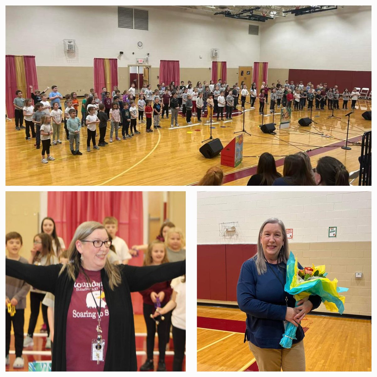 We've had a fantastic Music In Our Schools Month at RES. Student created artwork on the walls and an amazing spring musical by our K-2 students. I love making music with these kiddos! #MIOSM @KedcARTS @KEDCGrants