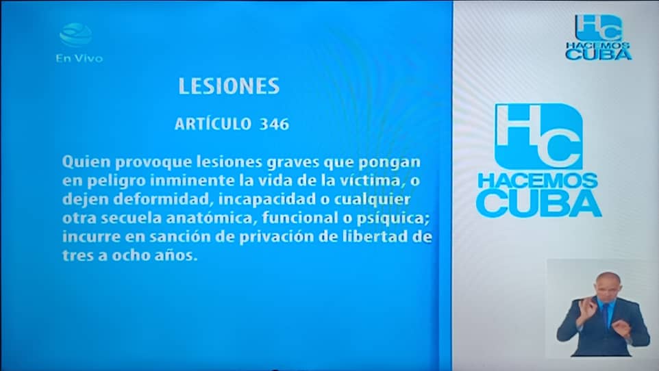 Hasta 8 años de privación de libertad se enfrenta quien provoque lesiones a la víctima de violencia Programa @hacemos_cuba