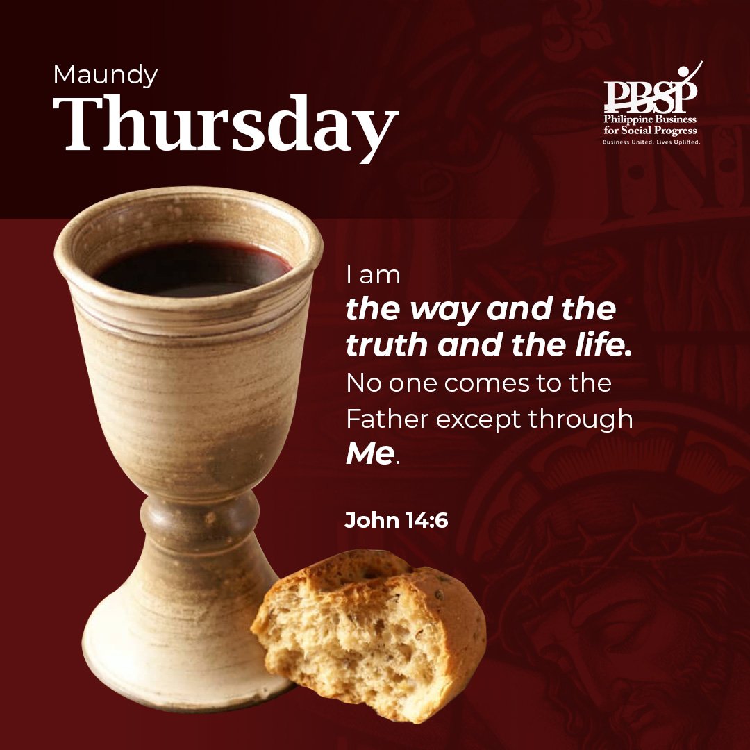 May we be eternally grateful to the Almighty for his favours and kindness on this holy day. “I am the way and the truth and the life. No one comes to the Father except through Me.” John 14:6 #HolyWeek2024 #MaundyThursday #PBSP