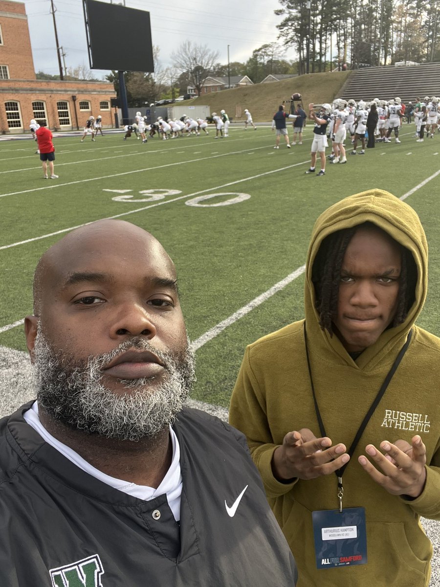Would like to say thank you to Coach @HatchAttack1, @CoachCoopp @TheChozenHump, @CoachScales, @RickyTurner19 and the rest of the staff at @SamfordFootball for having @_Rtwothegreat_ visit practice today. We look forward to coming again