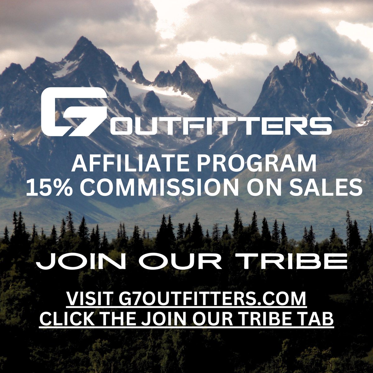 GEN7Outdoors's tweet photo. Thrilled to announce that the G7 Outfitters affiliate program is finally here!  Looking forward to collaborating with amazing content creators and taking G7 Outfitters to new heights!

#G7Outfitters #AffiliateProgram #Outdoors #Hunting #Fishing #Firearms https://t.co/cXcWCDbkZs