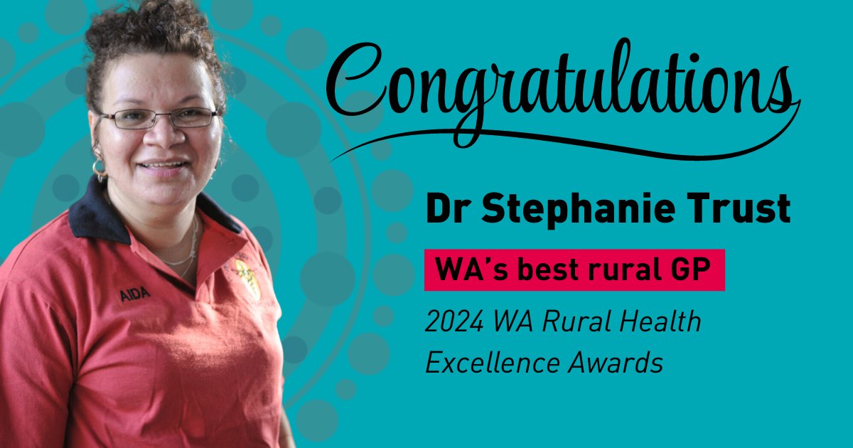 🥇 AWARD WINNER 🥇 👏🏾👏🏾 Congratulations to AIDA member Dr Stephanie Trust for being named WA’s best rural GP at the 2024 WA Rural Health Excellence Awards. 🩺 The Gidja and Walmajarri doctor was recognised for her dedication as a rural health care clinician in east Kimberley.