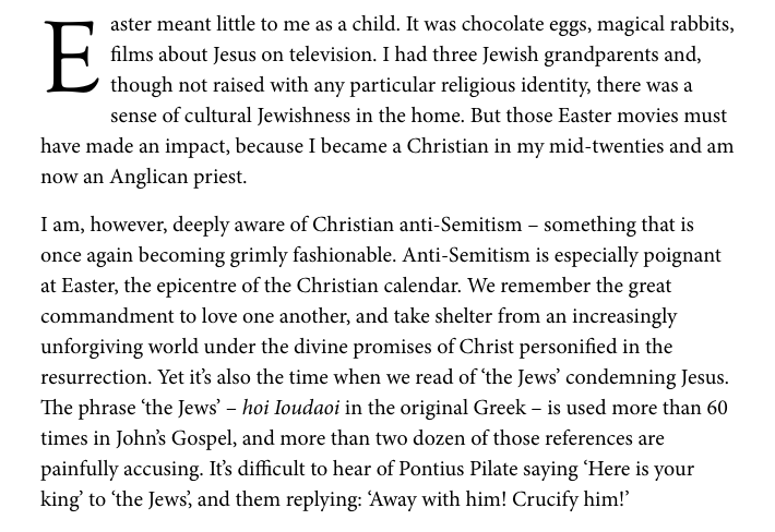 Me in @spectator on #Easter and #Antisemitism spectator.co.uk/article/grappl…