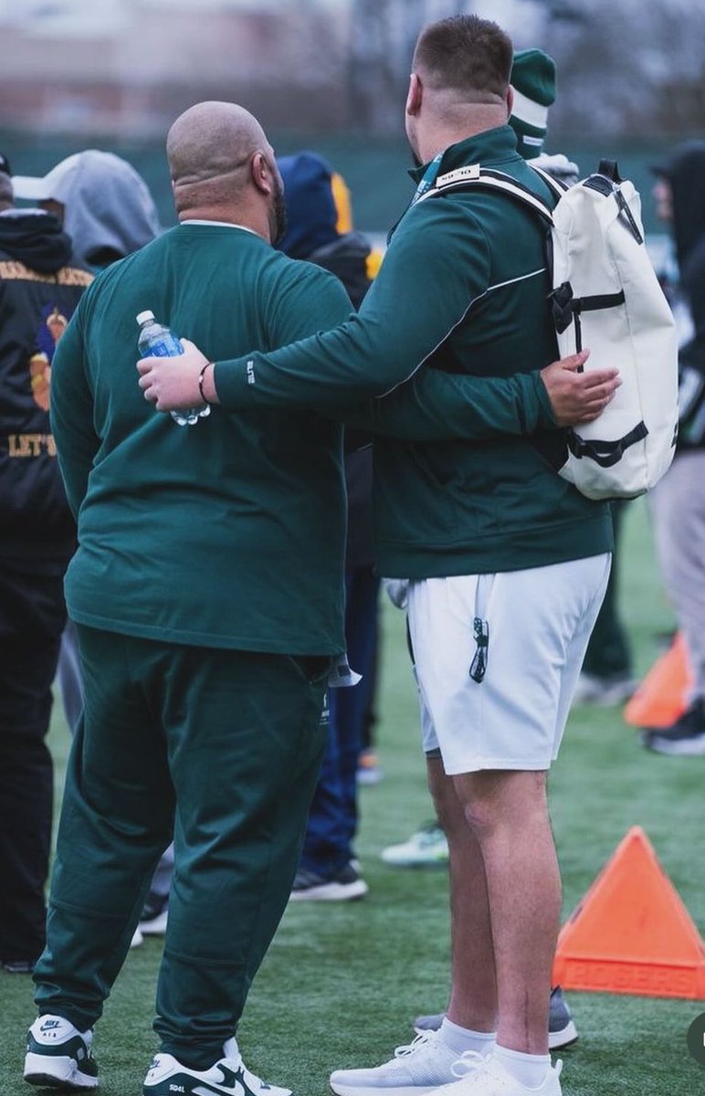 This is my guyyyyy… Was awesome to have @nickysamac (aka the Captain aka the Bedcheck Bandit) out at practice yesterday… True Spartan Dawg!