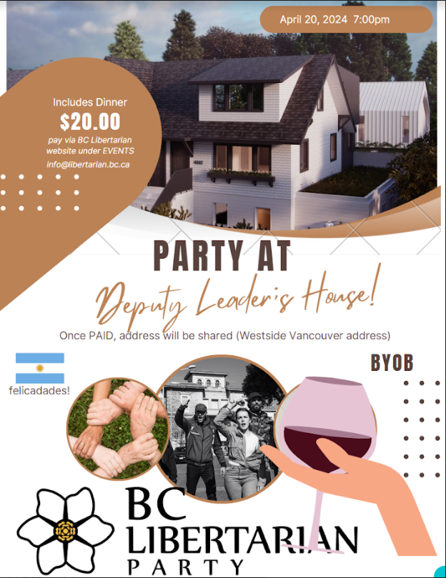 To celebrate the election of Argentina's first Libertarian president, we are having a BYOB party. Buy your tickets here. libertarian.bc.ca/civicrm/event/…