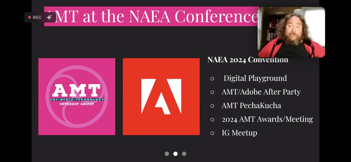 Great @aetnaea webinar with the great @TanyaAvrith from @AdobeForEdu today preparing for #NAEA24 & sharing the @AdobeExpress remixable template for the @NAEA conference! See you at #NAEA! #AdobeEDUcreative