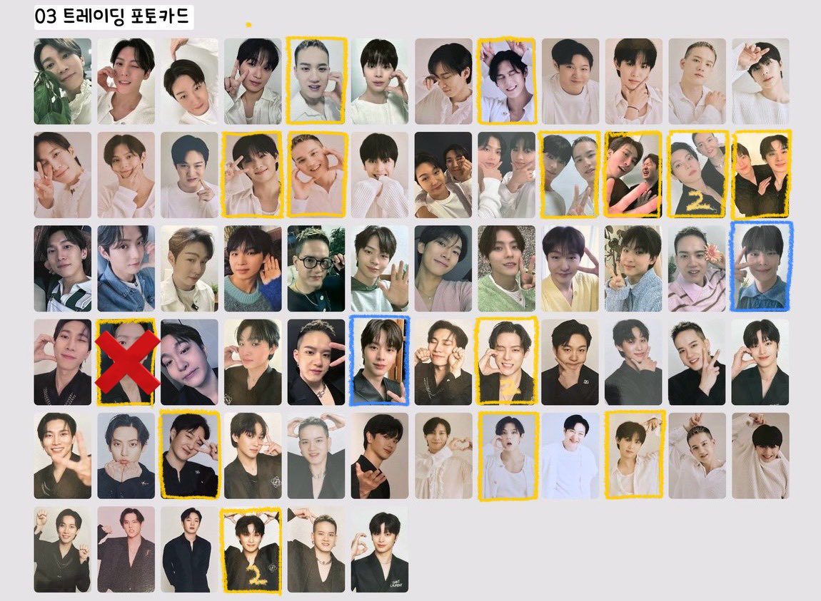 sellll_ing's tweet photo. 비투비 팬콘 트레카 교환

저 : 노란색 💛
멜로디 : 파란색 💙

성재 파란 니트 포카 제일 구해요 !!!!!!

서은광 이민혁 이창섭 임현식 프니엘 육성재 비투비 BTOB https://t.co/GvB9RCcOH2